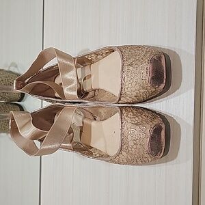 Jessica Simpson rose gold ballet flats